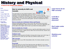 Tablet Screenshot of historyandphysical.net